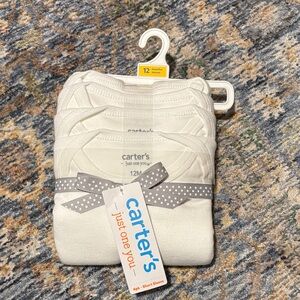 Carter's White Short Sleeve Bodysuits